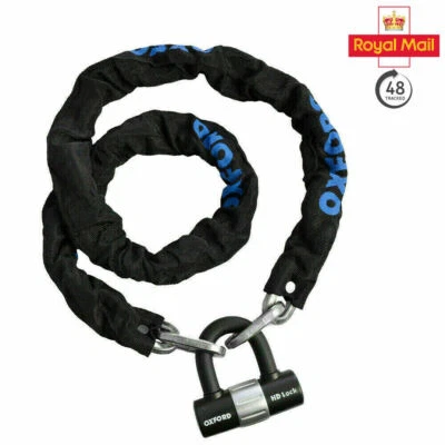 OXFORD HD MOTORCYCLE MOTORBIKE BIKE HEAVY DUTY CHAIN AND DISC LOCK 1.5M - Image 1 of 4