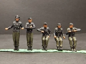 1/72 Zweiter Weltkrieg deutscher Panzerbesatzungsmann sitzend 5 Soldaten 3D Druck bemaltes Modell - Bild 1 von 1