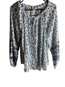 NWT Lucky Brand Long Sleeves Top Sz Large - Picture 1 of 7