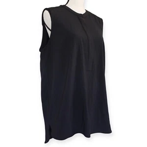 Blusa sin mangas Hilary Radley nueva con etiquetas para mujer talla XL 1/4 cremallera frontal negra - Imagen 1 de 15