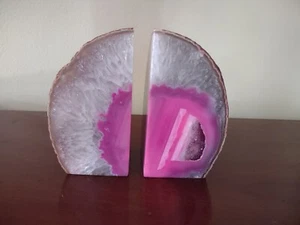 5 Lbs Agate Bookends Geode Crystal Polished Quartz Druzy Brazil Specimen - Picture 1 of 5