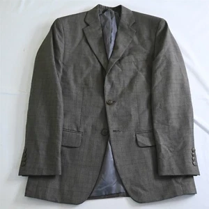 Haggar 38R Brown Glenn Check Tailored Fit Mens Blazer Suit Jacket Sport Coat - Picture 1 of 12