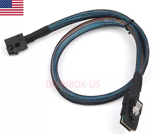 50CM MINI SAS SFF 8643 to Mini SAS SFF-8087 12Gbps Data Drive Connectors Cable - Picture 1 of 10