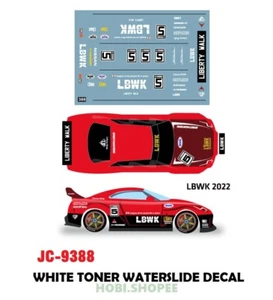 Calcomanías de tobogán acuático de tóner blanco JC-9388 # LBWK 2022 - 1:64 Hot Wheels - Imagen 1 de 4