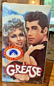 1990 Grease VHS Tape John Travolta Olivia Newton-John Factory Sealed - Picture 1 of 5