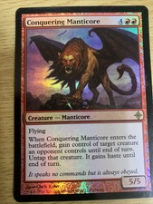 Conquering Manticore  – FOIL Rise of the Eldrazi MTG Card Near  Mint