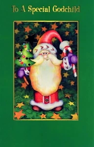Bonita Tarjeta de NAVIDAD PARA AHIJADO, Demasiado Especial para Olvidar por Saludos Gallantes + ✉�� - Imagen 1 de 4