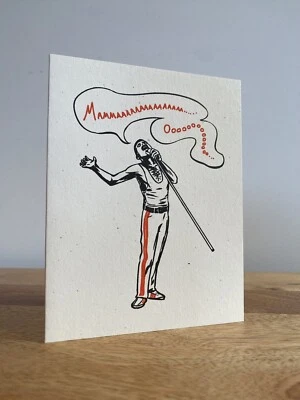 Tarjeta de felicitación en blanco Freddie Mercury Queen Foto 1 de 4