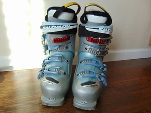 SALOMON MY CUSTIM FIT SPORT SKI BOOTS SZ.23.5 MINT - Picture 1 of 4