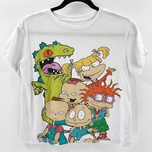 Nickelodeon Women's White Rugrats Graphic Crop Top Size S - Picture 1 of 4