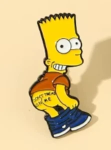 BART SIMPSON Emaille Pin - Simpsons Cartoon - KOSTENLOSER VERSAND - Bild 1 von 1