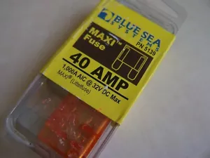 NEW BLUE SEA SYSTEMS 40 AMP 1000A AIC @ 32V DC MAXI FUSE 5139 - Foto 1 di 2