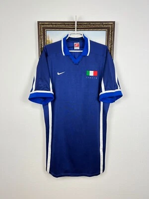 Vintage 90's Nike Italy Football Shirt Soccer Jersey Maglia Blue National Sz XL - Image 1 of 4