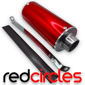 28mm SILENCIADOR DE ESCAPE BICICLETA PIT BIG BORE ROJO PARA 50cc 110cc 125cc 140cc PITBIKE - Imagen 1 de 2