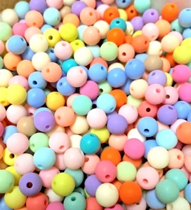 quality AAA frosted acrylic beads, round, option for colours and sizes - Picture 1 of 8
