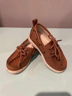 Baby Gap Toddler Boy’s Brown TB Lace Up Loafer Boat Shoes Size 6 - Image 1 of 4