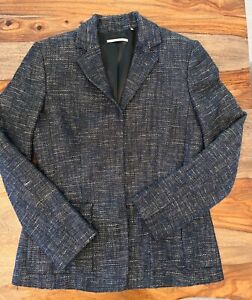 Tahari Womens Tweed Lined Blazer Coat Size 10 Preppy