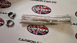 Yamaha TDM900 02 - 11 UK Made T304 Stainless Exhaust Link Pipes & Clamps - Picture 1 of 9
