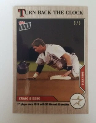 2020 Topps Turn Back the Clock #177 Craig Biggio Astros Ash Parallel 3/3 Astros - Image 1 of 2