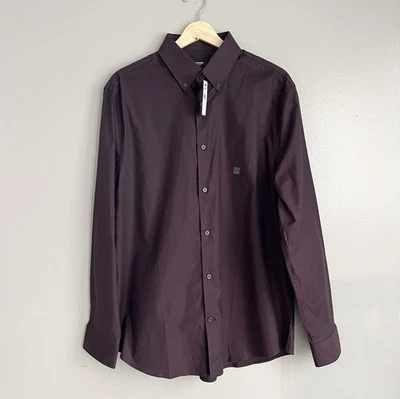 Express Slim 1MX Dress Shirt Men's Button Down Long Sleeve Purple Cotton L NWT - Image 1 of 4