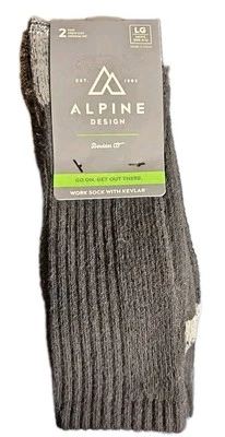 Мужские рабочие носки Alpine Design 2 пары круглого покроя средний размер 8-13 большой размер - Изображение 1 из 4