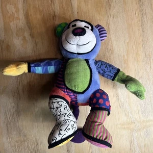 Enesco Matisse Affe Britto Pop 2010 bunt 6 Zoll Plüsch blau grün - Bild 1 von 4