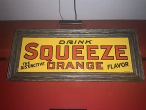 Vintage Orange Squeeze Soda Sign - Picture 1 of 4