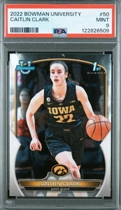 2022 Bowman Chrome University #50 Caitlin Clark #50 PSA 9 Mint - Picture 1 of 2
