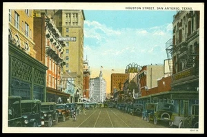HOUSTON ST. - SAN ANTONIO, TEXAS POSTKARTE - Bild 1 von 1
