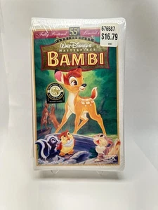 Bambi VHS New Sealed 55th Anniversary Collection 1997 Disney w/ Stickers Rare - Picture 1 of 5