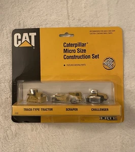 1991 Ertl Caterpillar Micro Size Construction Set ~ Tractor Scrapper Challenger - Picture 1 of 8
