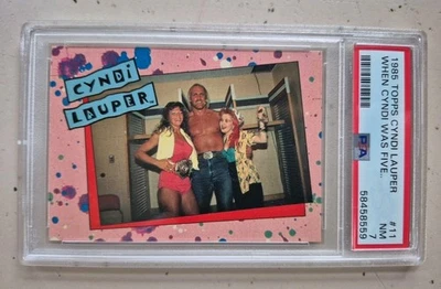 Tarjeta Hulk Hogan 1985 Topps Cyndi Lauper #11 radiocontrol novato PSA 7 WWF WWE Foto 1 de 2