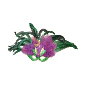 Masquerade Mask Half Face Mask Costume Prop for Mardi Gras Dress up Festival - Picture 1 of 6