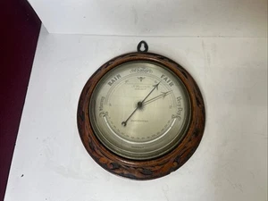 Vintage Antique Casartelli Barometer Manchester Wooden Large Ornate Retro Old - Picture 1 of 12