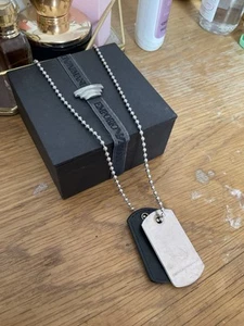 Emporio Armani Men's Dog Tag Necklace - Picture 1 of 10