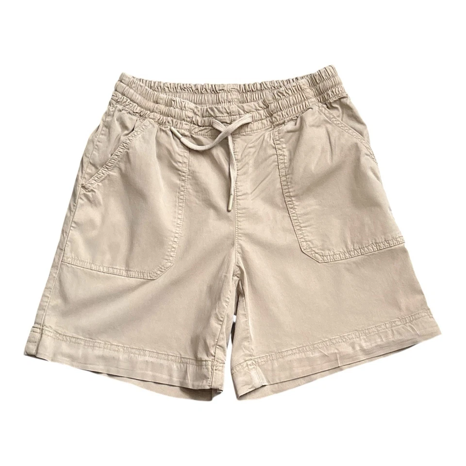 Pantalones cortos ORVIS para mujer talla 8 se adapta a 6 caqui beige tostado con cordón cintura Foto 1 de 4