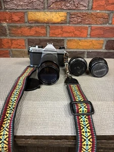 Pentax Asahi K1000 fotocamera pellicola 35 mm con obiettivo 80-200 mm pellicola testata - Foto 1 di 11