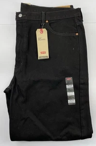Levis Jeans Mens 46x34 Black Denim Pants 550 Relaxed Fit Big Tall - Picture 1 of 4