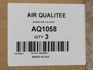 x3 Cabin Air Filter-EX Airqualitee AQ1058 Brand New - Picture 1 of 5