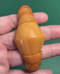 VINTAGE NATURAL BALTIC EGG YOLK BUTTERSCOTCH AMBER BRACELET 35g - Picture 1 of 18