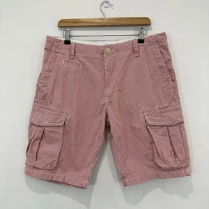 Pantalones Cortos Country Road Cargo Hombre 36 Rojo Rayas Algodón Informal - Imagen 1 de 13