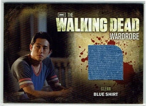 The Walking Dead TWD Season 2 Wardrobe Costume Relic Card M15 Glenn's Blue Shirt - Picture 1 of 4