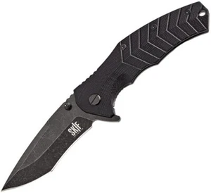 New SKIF Knives Griffin Framelock BSW Black Folding Poket Knife 422SEB - Picture 1 of 3