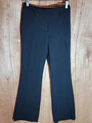 Mossimo Vestido Pantalones Mujer Talla 0 Bootcut Elástico Frente Plano tiro Medio Negro Foto 1 de 4