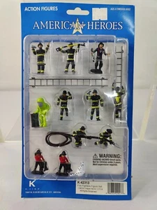 NEU VERSIEGELT K-LINE FEUERWEHR FIGUREN SET AMERICAN HEROES O SCALE K-42313 - Bild 1 von 3