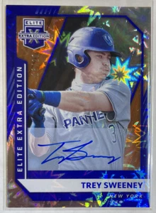 Trey Sweeney 2021 Elite Extra Edition FOTL Blue Starburst Rookie Auto #d 16/20 - Picture 1 of 2