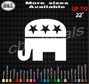Calcomanía de vinilo de elefante republicano pegatina calcomanía política pegatina del partido republicano - Imagen 1 de 2