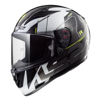 LS2 Arrow Evo Techno Black/Hi-Viz Full Face Street Helmet Adult Sizes S, L & 2X - Image 1 of 2