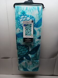 Mainstays Beach Towel Large Muticolor "Sea Turtles" 34in X 64in Quick Dry Brand