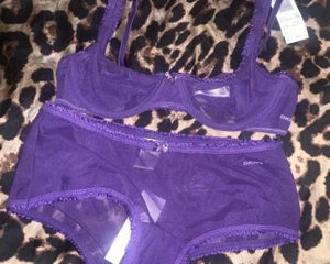 Sujetador y braguita DKNY sin forro Demi con aros (S) talla 34B - Imagen 1 de 7